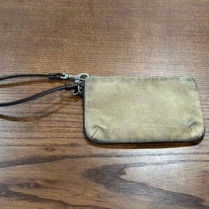 Coach Beige Leather Wristlet